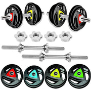 3-Cut Rubber Coated Dumbbells for Home Gym Workout