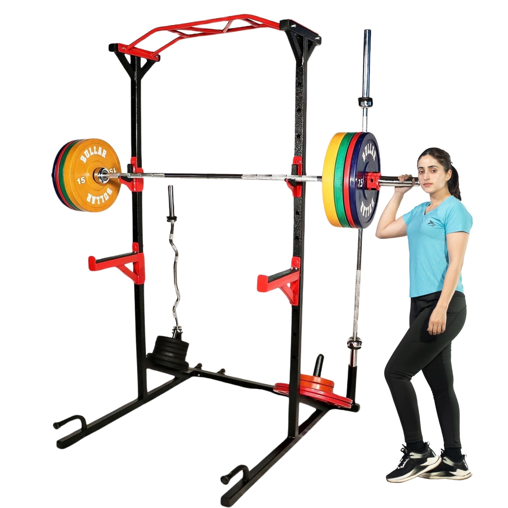 Heavy-Duty Adjustable Power Squat Rack Pro for Home Gym Workout