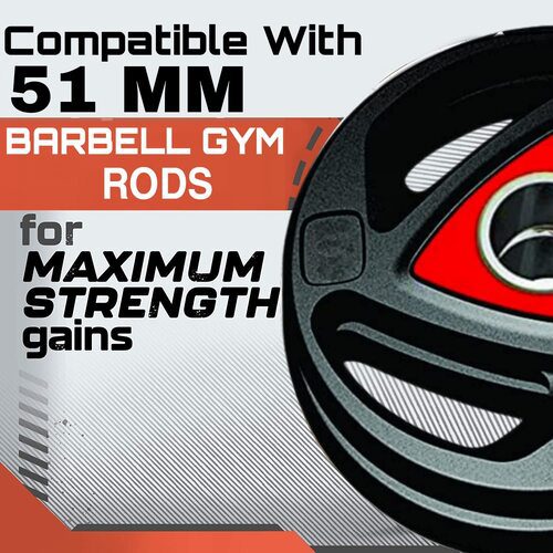 Olympic Barbell Weight Plates (51mm) - Metal Integrated