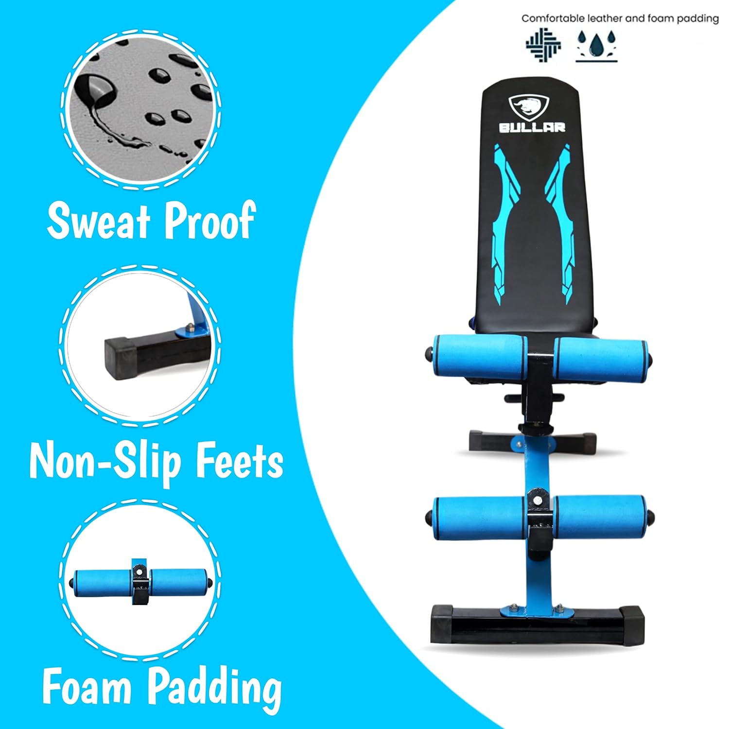 3-Cut Professional Home Gym Set with Multipurpose Bench Combo