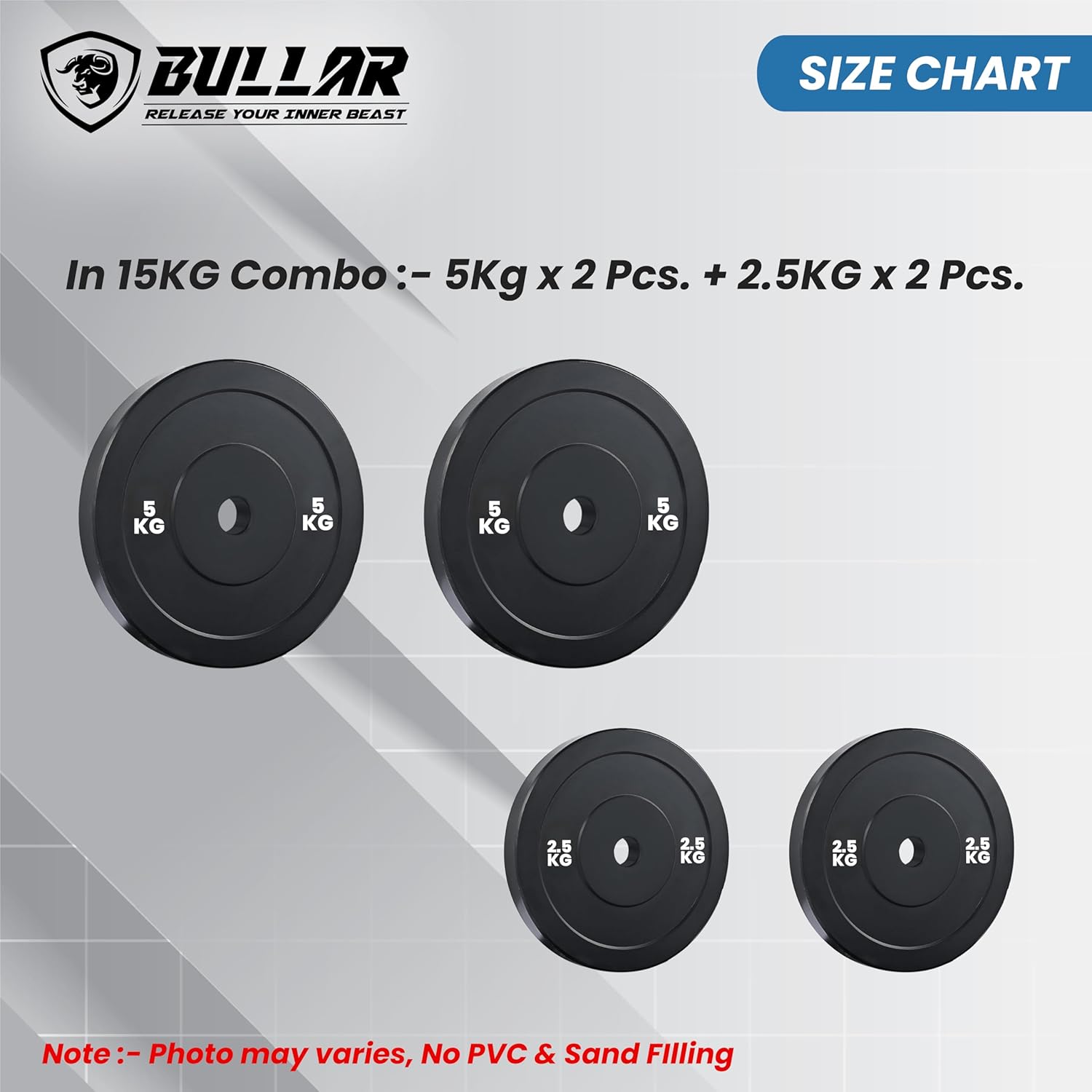 Standard Rubber Weight Plates for Home Gym