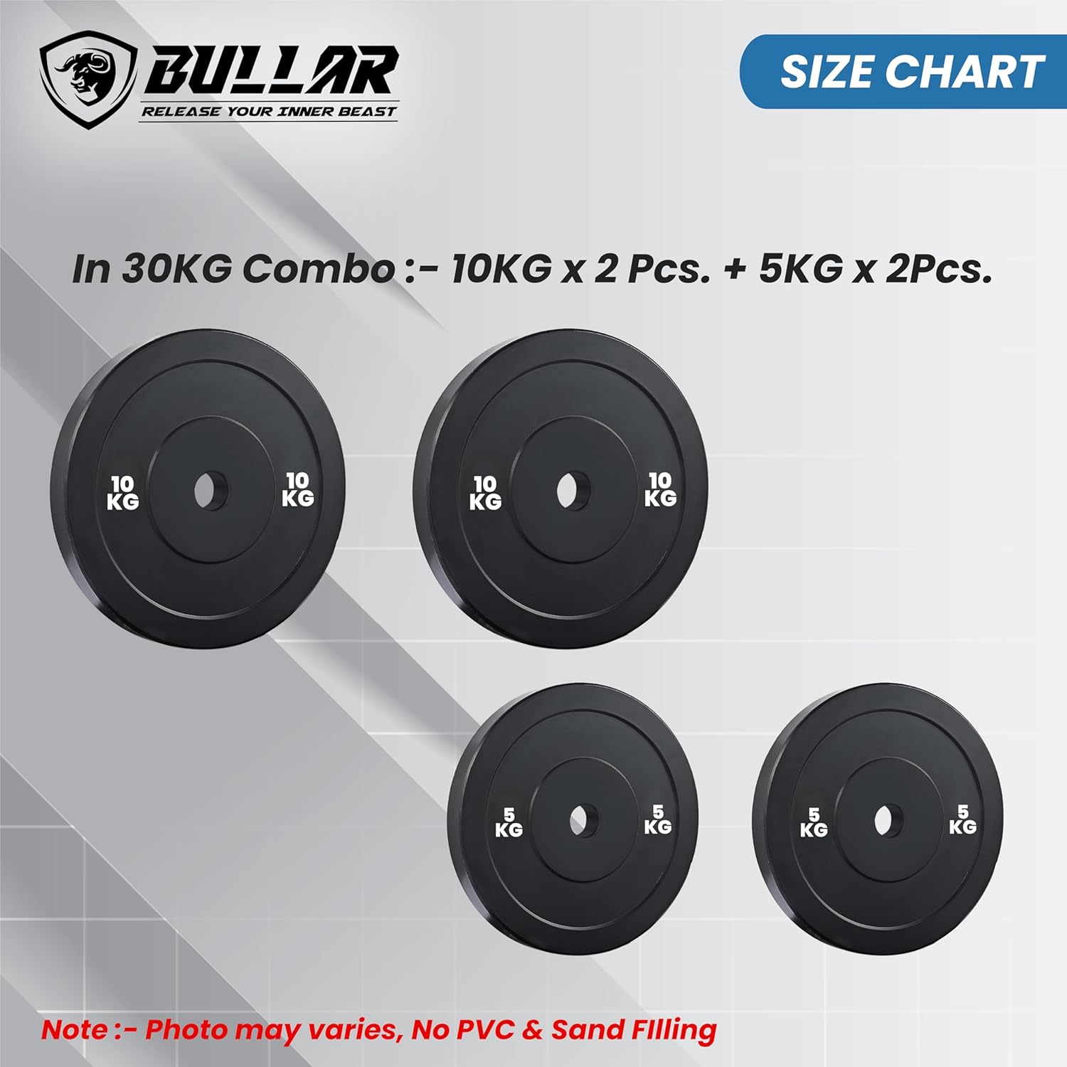Standard Rubber Weight Plates for Home Gym