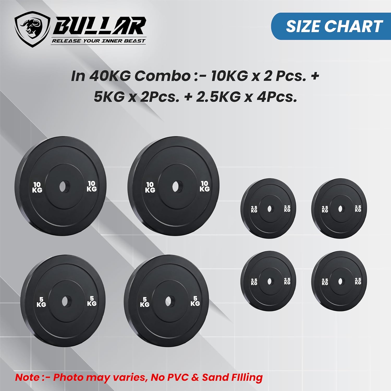Standard Rubber Weight Plates for Home Gym