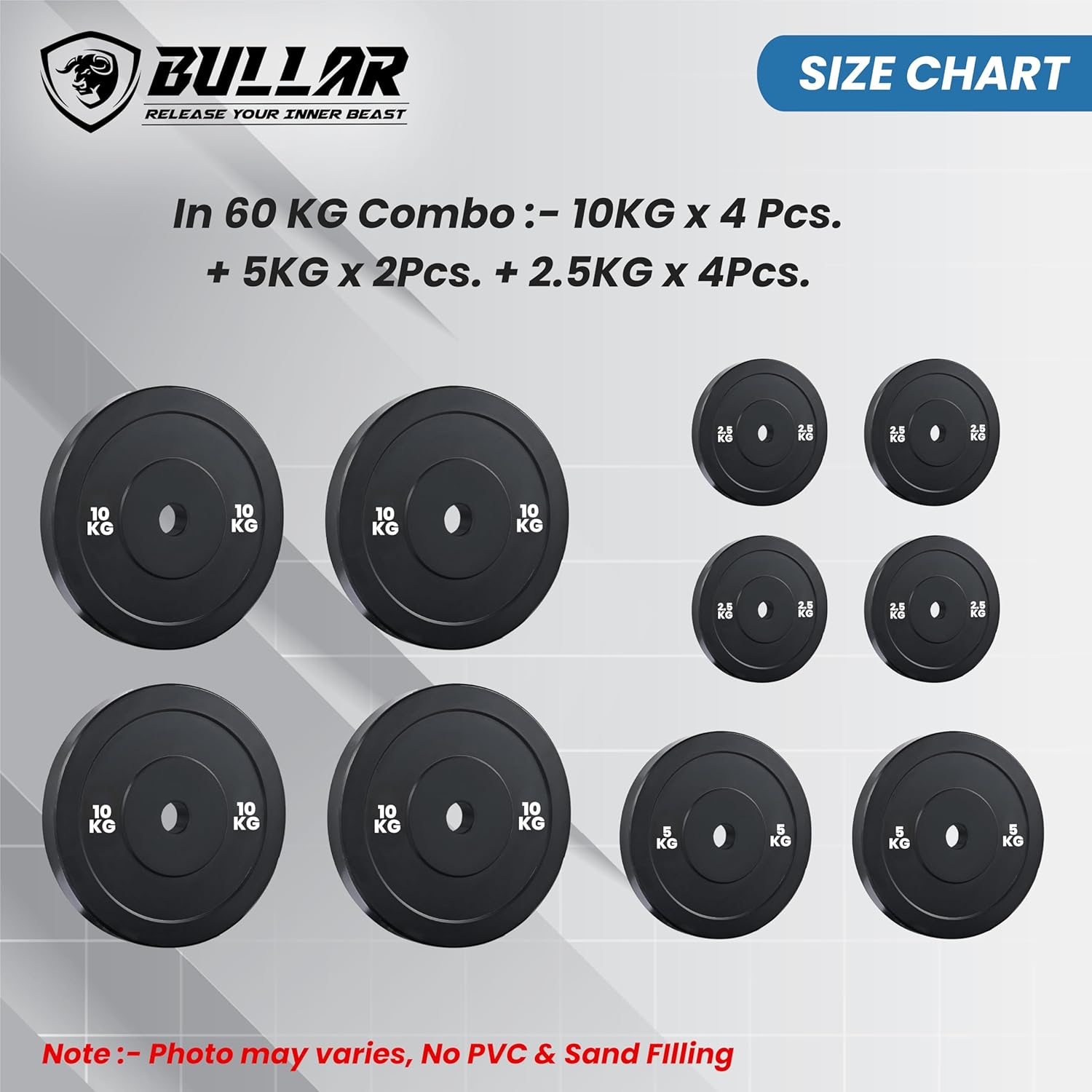 Standard Rubber Weight Plates for Home Gym