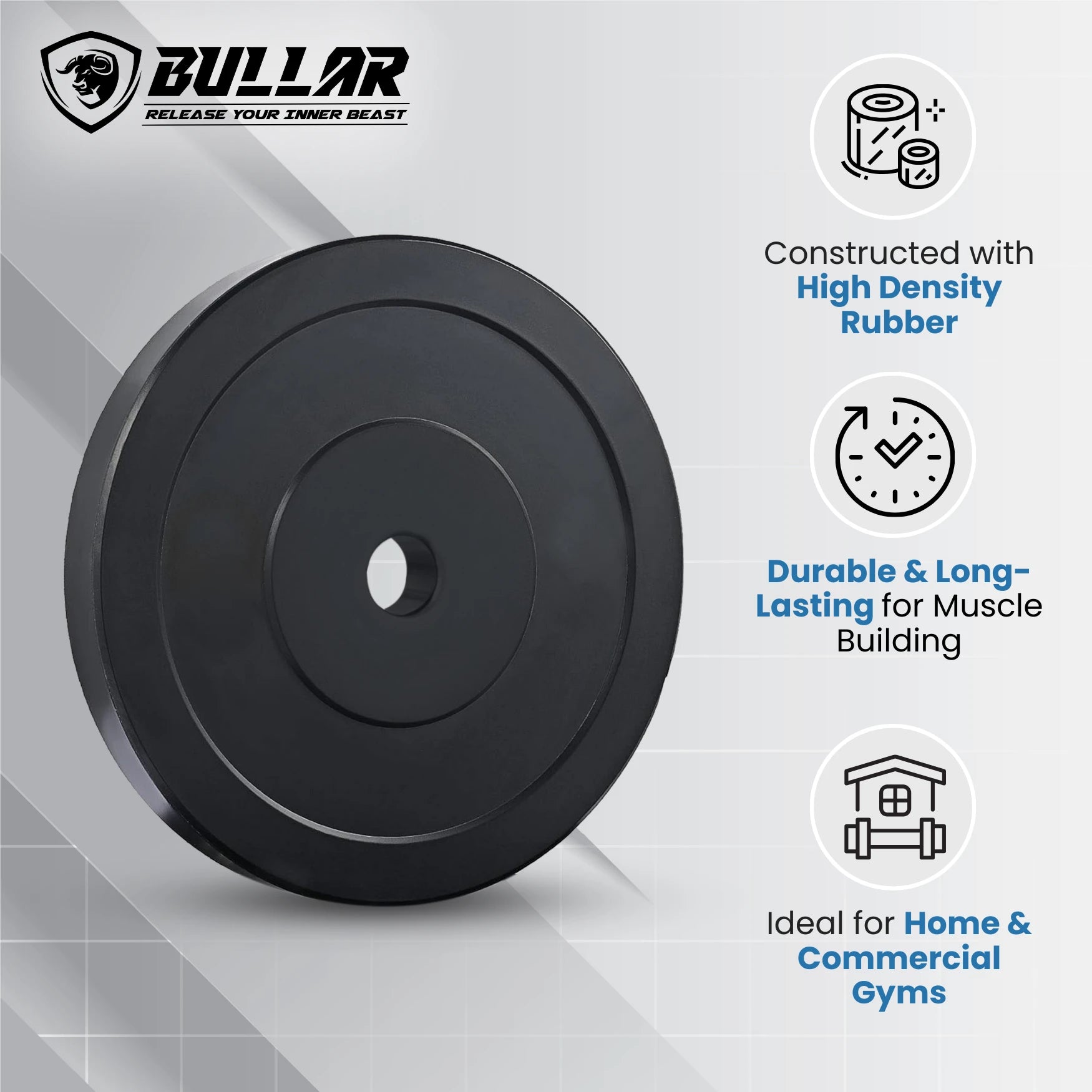 Standard Rubber Weight Plates for Home Gym