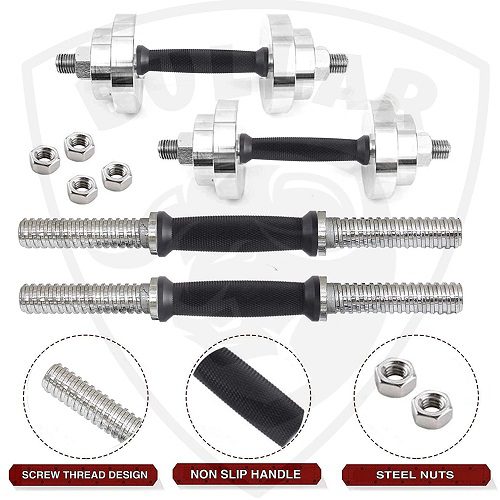 Steel Dumbbell Set with Adjustable Weight Plates & Dumbbell Rods