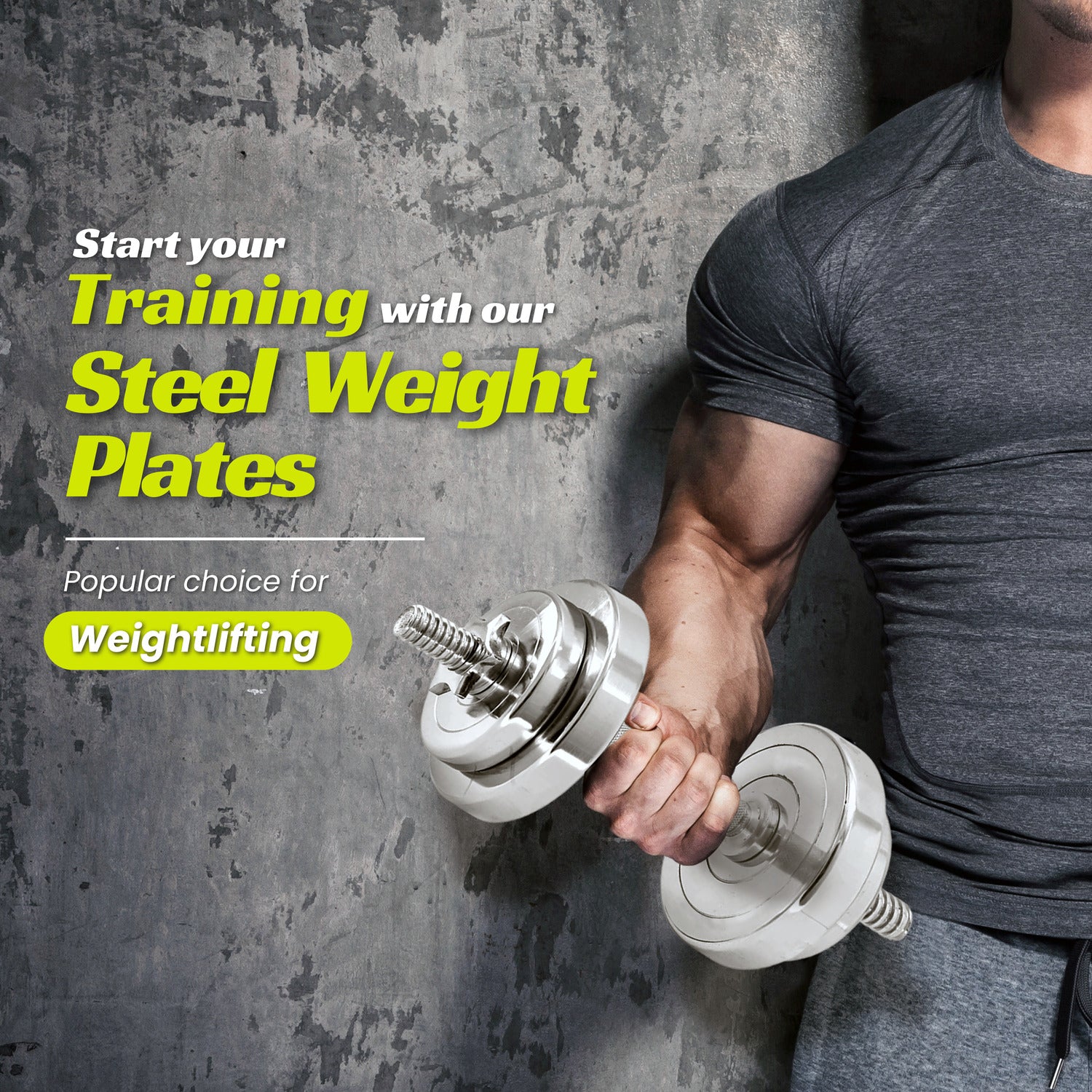 Steel Weight Plates Set for Home Gym Exercises