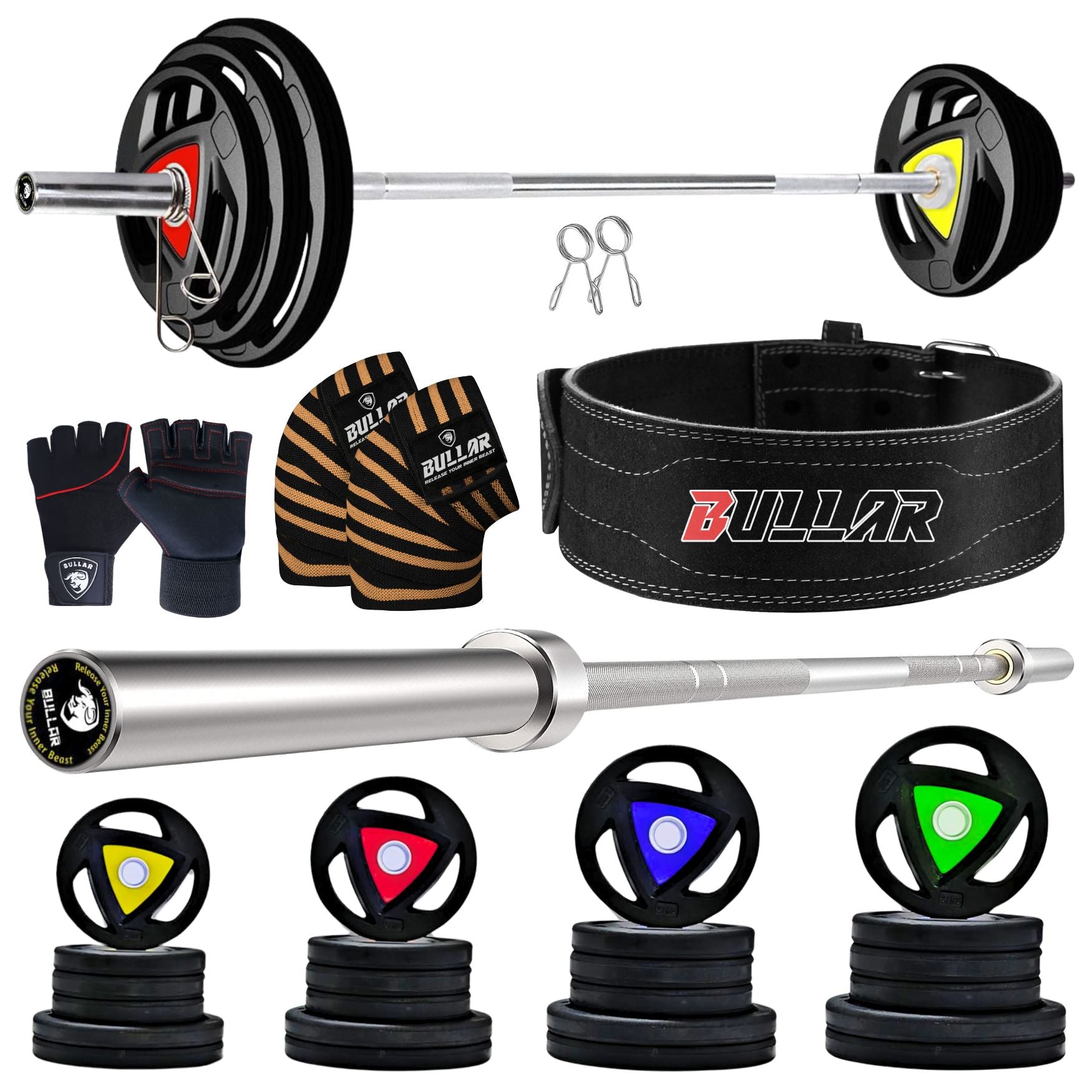 3-cut rubber weight plates