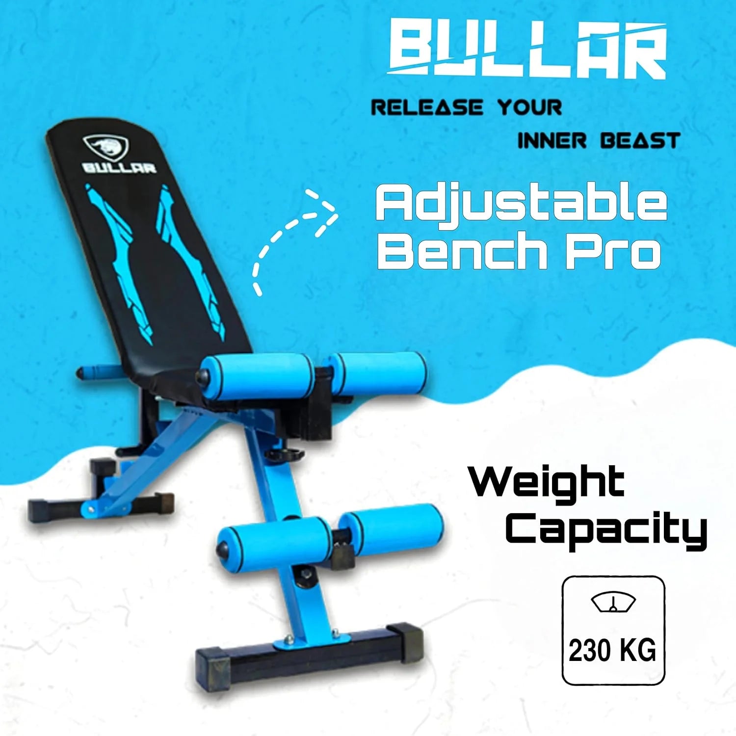 3-Cut Professional Home Gym Set with Multipurpose Bench Combo & Solid Dumbbell Rod