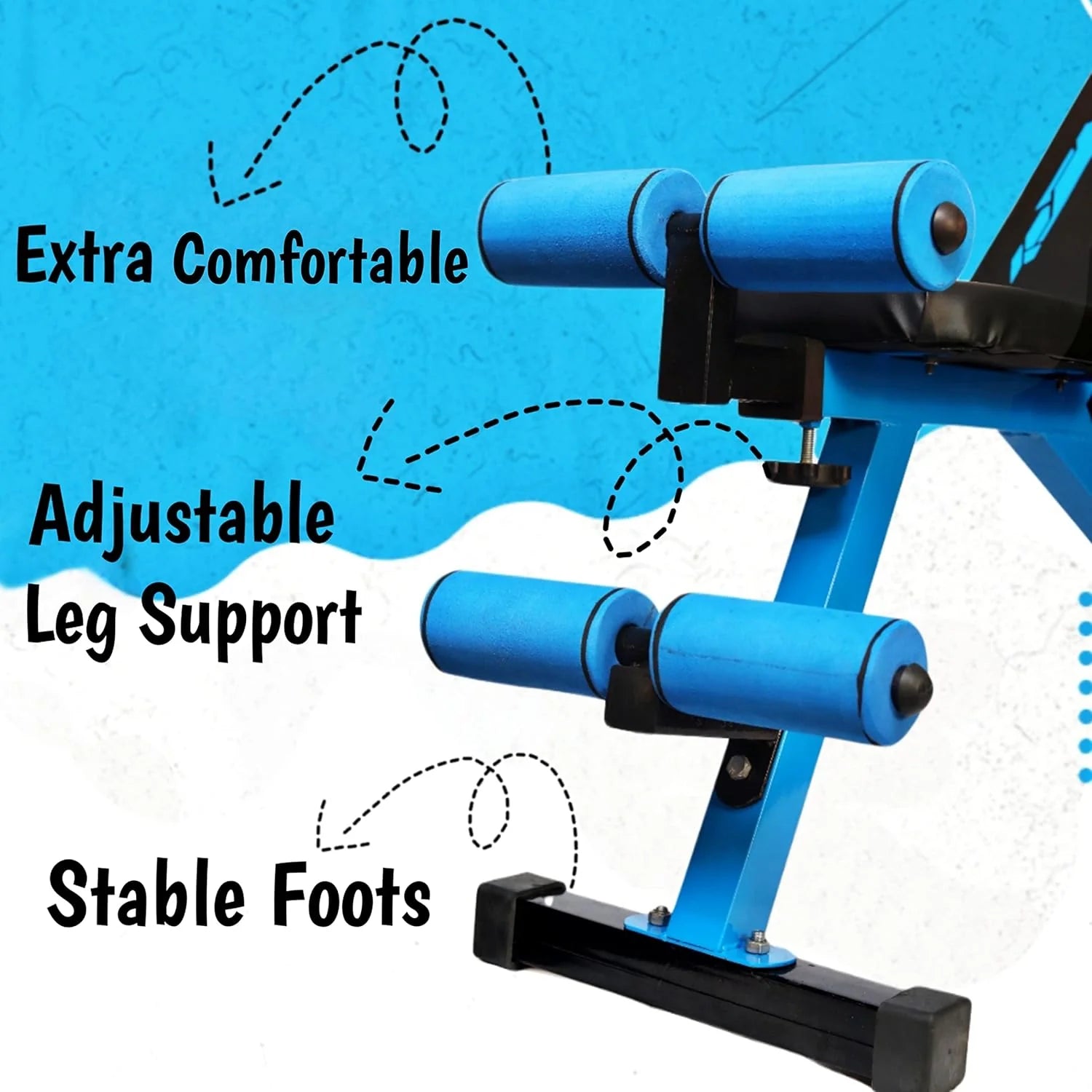 3-Cut Professional Home Gym Set with Multipurpose Bench Combo & Solid Dumbbell Rod