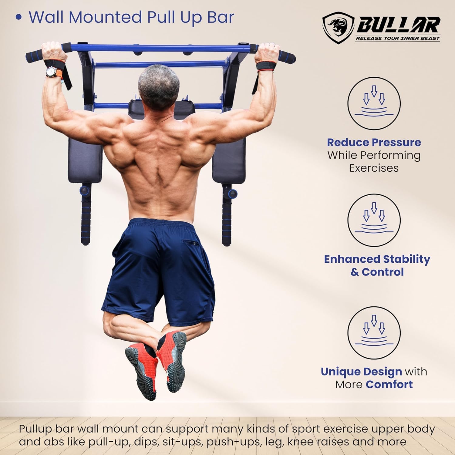 Exercise Attaching Pull Up Bar To Wall In Wall Mounted Pull Up Bar