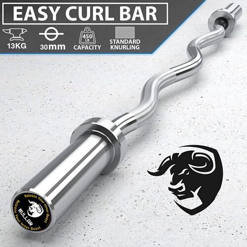 4 Ft. EZ Curl Olympic Barbell Rod with Spring Locks