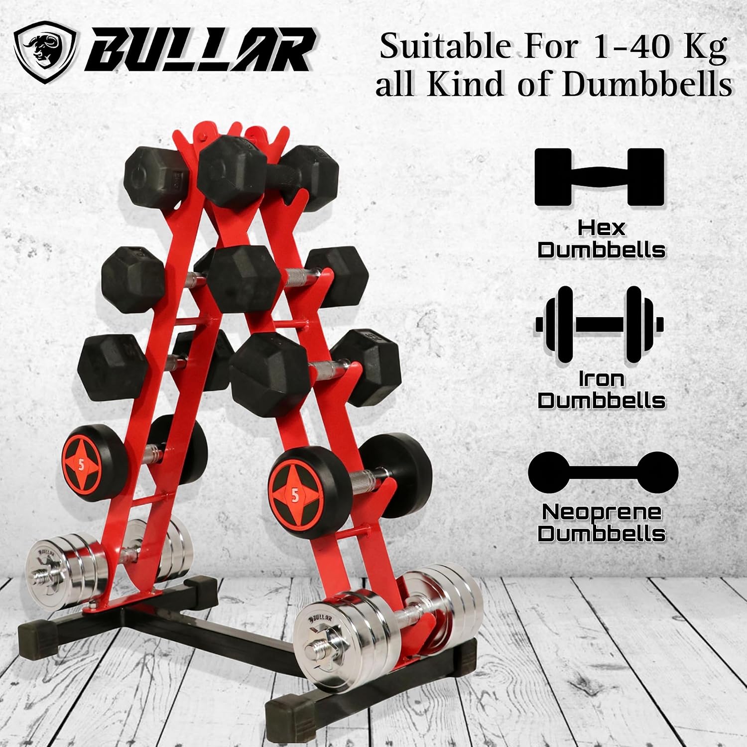 A-Dumbbell Rack for Home Gym Fitness