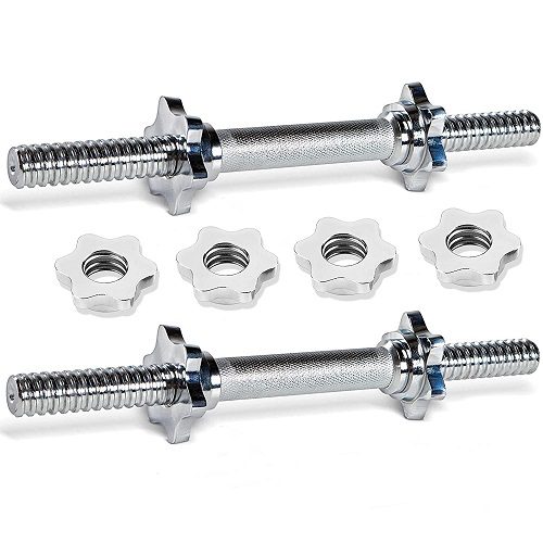 Adjustable Cast Iron Dumbbell Set with Weight Plates & Star Nut Dumbbell Rods