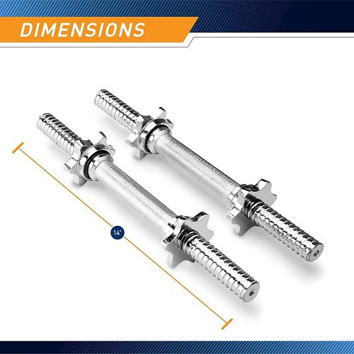 Adjustable Cast Iron Dumbbell Set with Weight Plates & Star Nut Dumbbell Rods