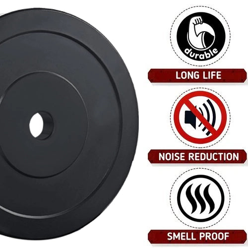 Adjustable Bench Combo with 30KG Rubber Weight Plates & Dumbbell Rods