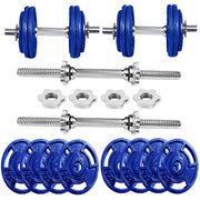Adjustable Cast Iron Dumbbell Set with Weight Plates & Star Nut Dumbbell Rods