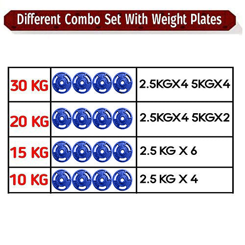 Adjustable Cast Iron Dumbbell Set with Weight Plates & Star Nut Dumbbell Rods