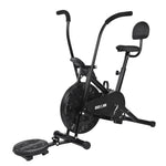 Air Bike Exercise Cycle with Adjustable Cushioned Seat, Moving Handles, Backrest, Twister - All Models