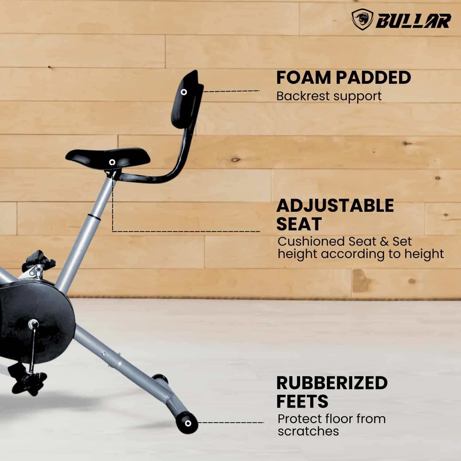 Air Bike Exercise Cycle with Adjustable Cushioned Seat, Moving Handles, Backrest, Twister - All Models