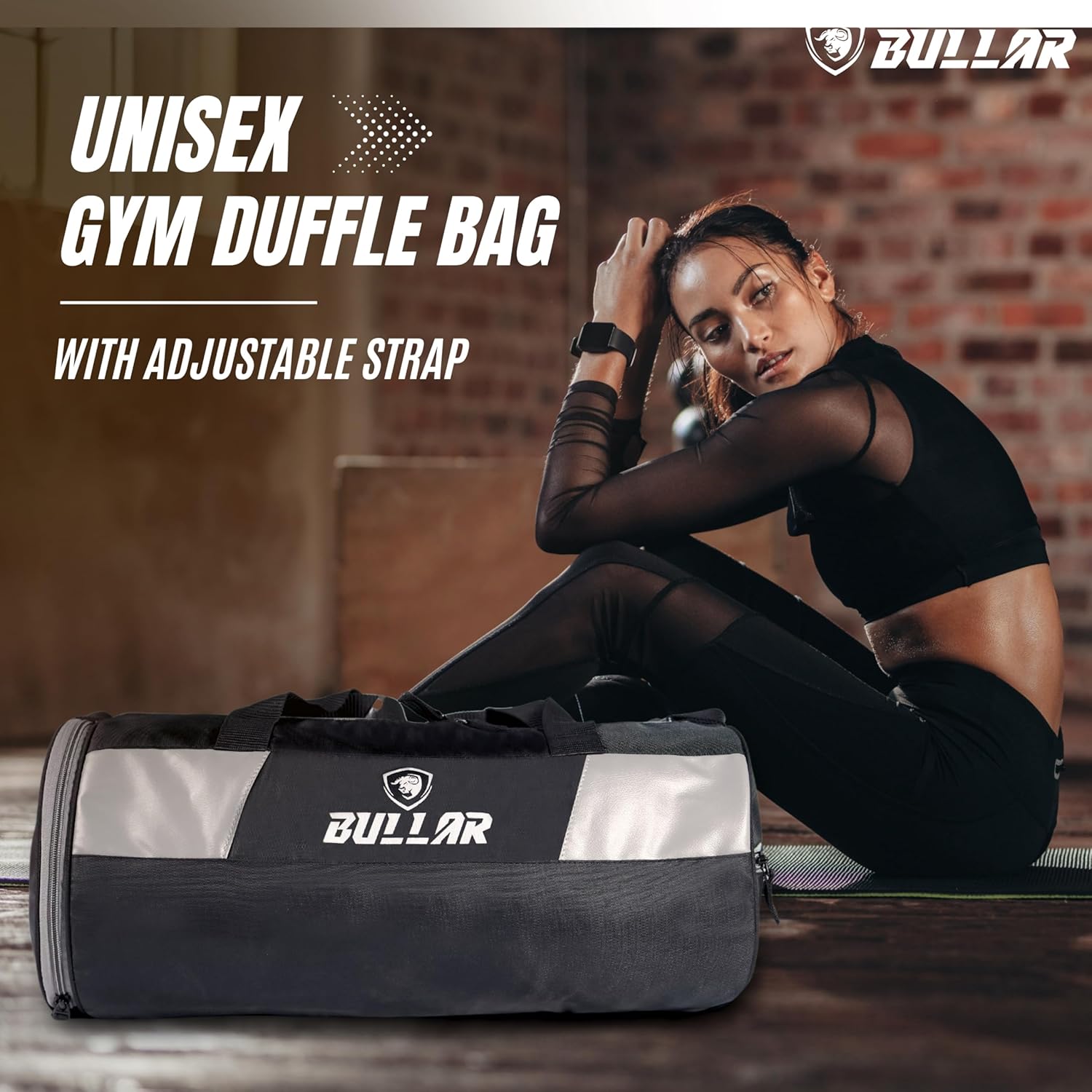 Gym Duffel Bag with Shoe Compartment for Men & Women - Multi Colors