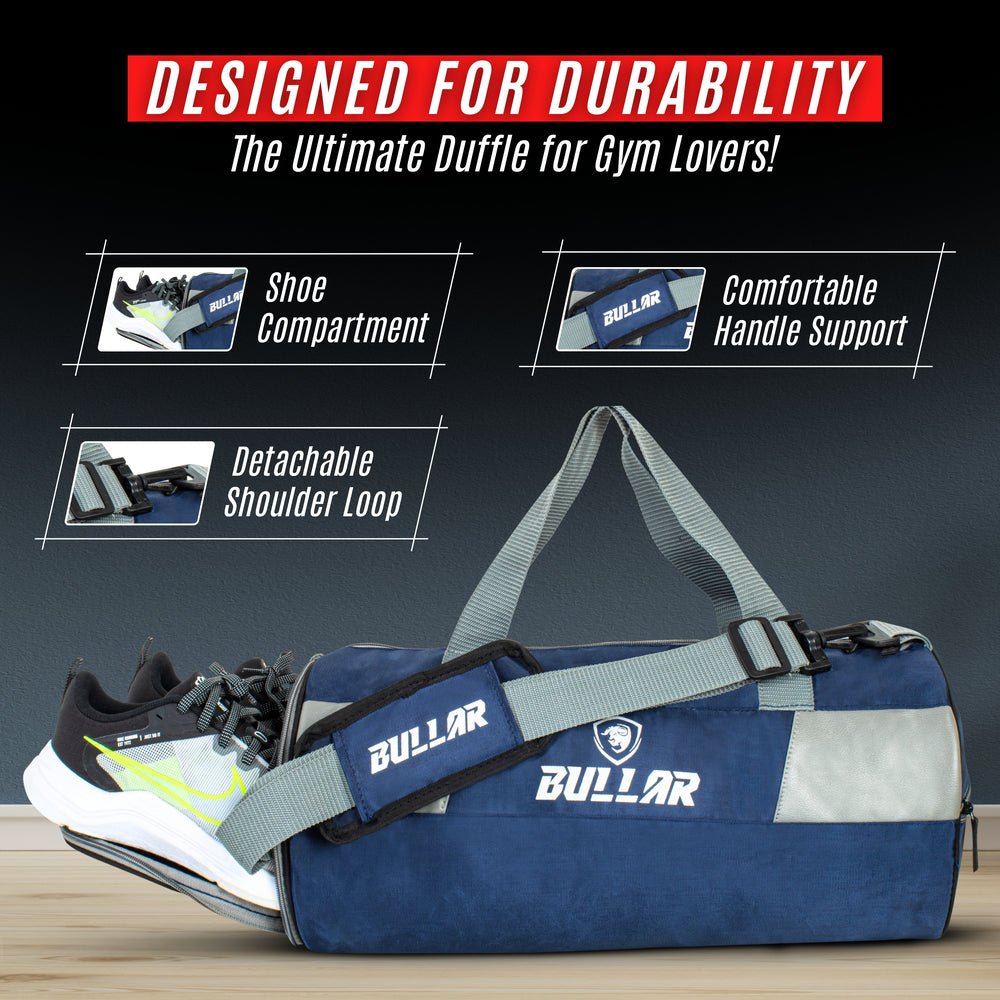 Gym Duffel Bag with Shoe Compartment for Men & Women - Multi Colors