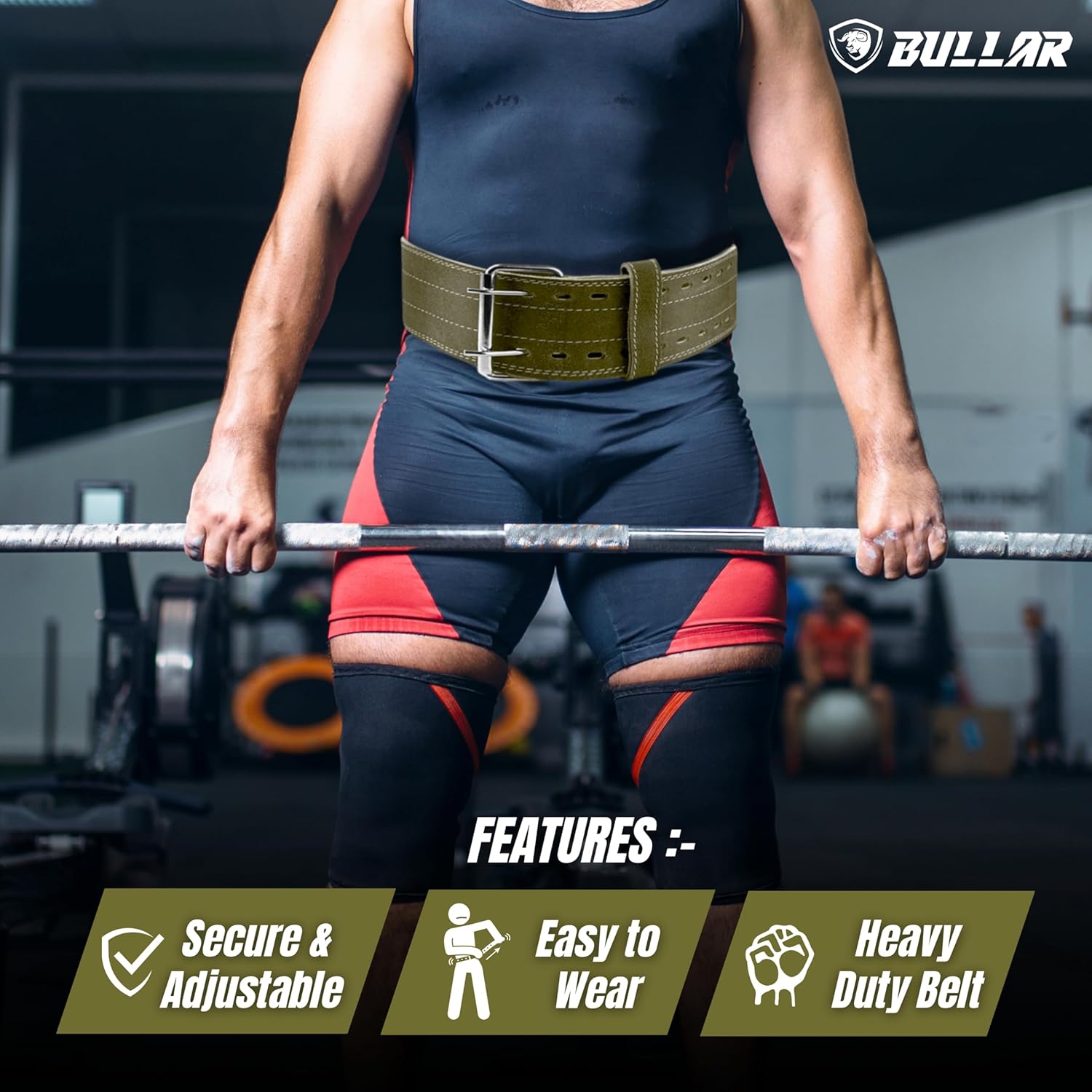 Premium Quality Suede Leather Weightlifting Gym Belt for Daily Workout