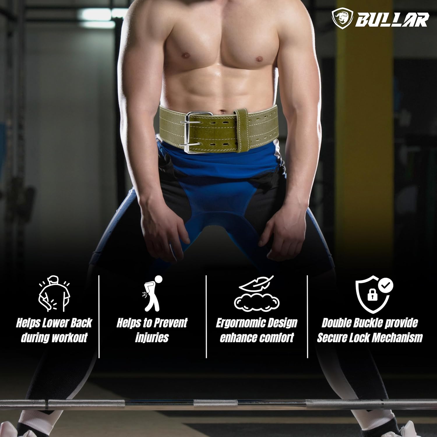 Premium Quality Suede Leather Weightlifting Gym Belt for Daily Workout