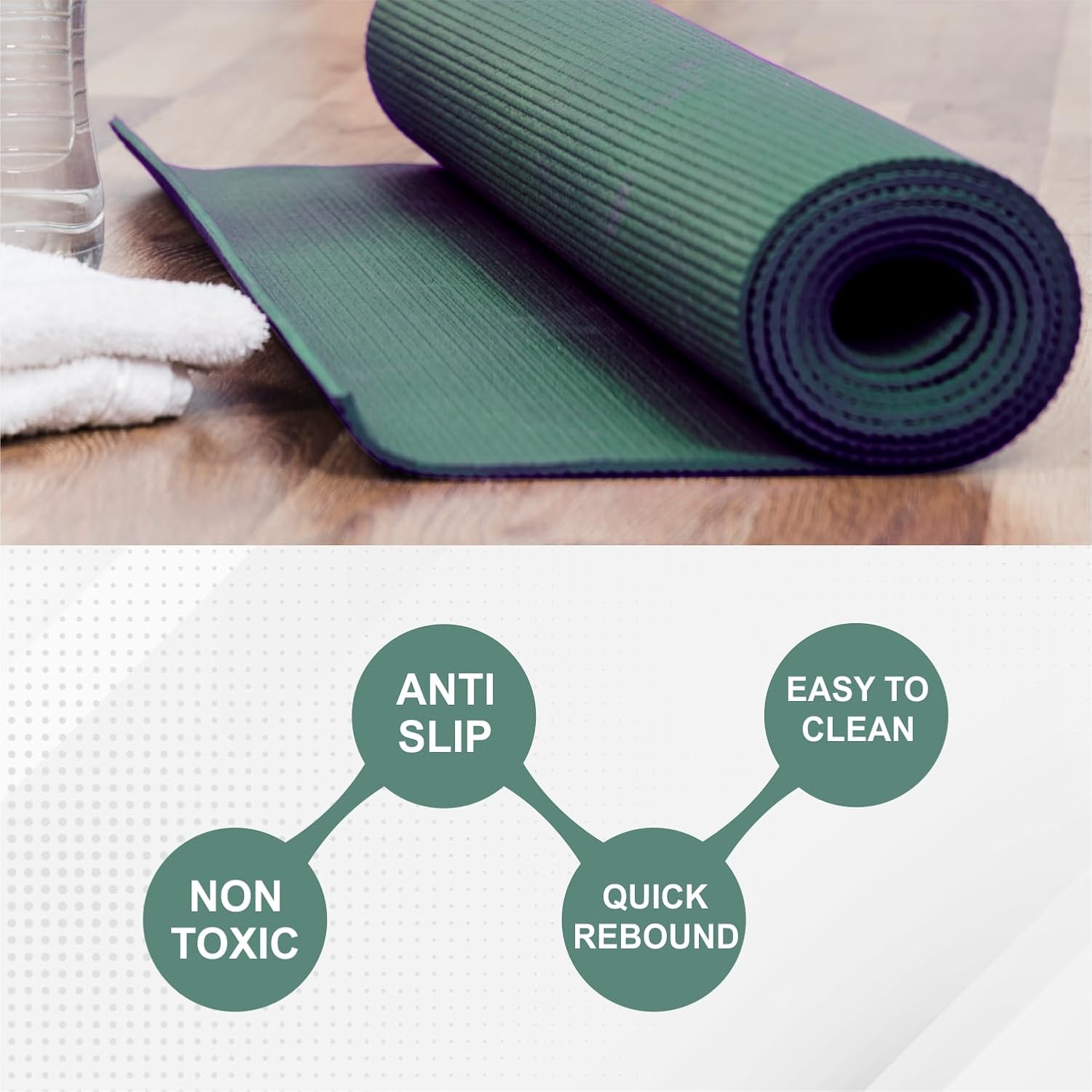 Exercise Yoga Mats for Home Workout - Ideal for Men & Women