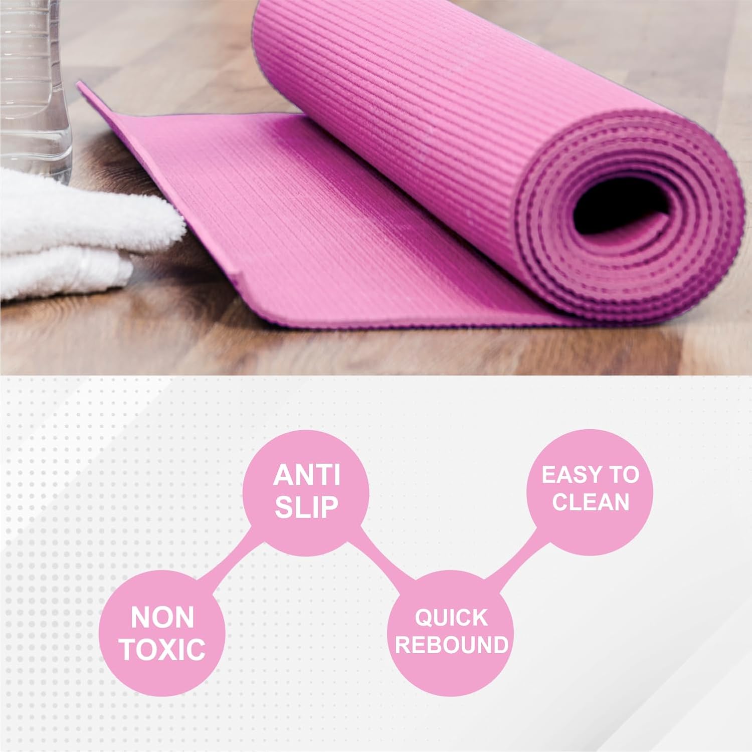 Exercise Yoga Mats for Home Workout - Ideal for Men & Women
