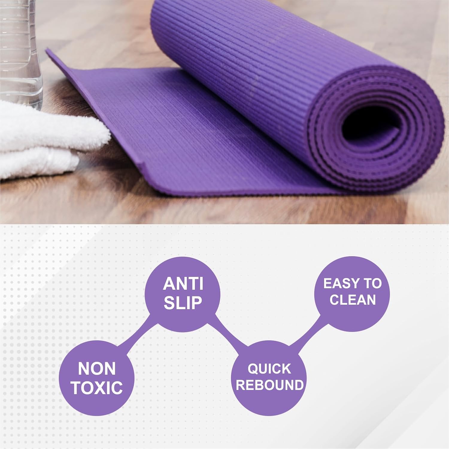 Exercise Yoga Mats for Home Workout - Ideal for Men & Women