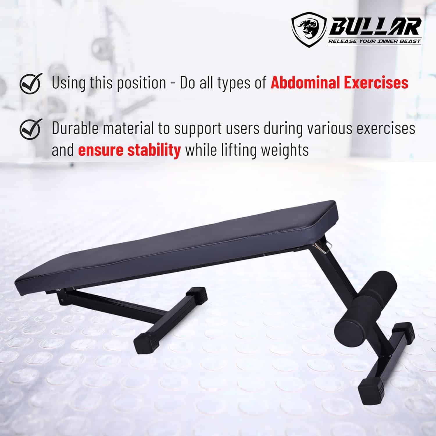 Foldable Bench for Home Gym, Bench Press, Squats