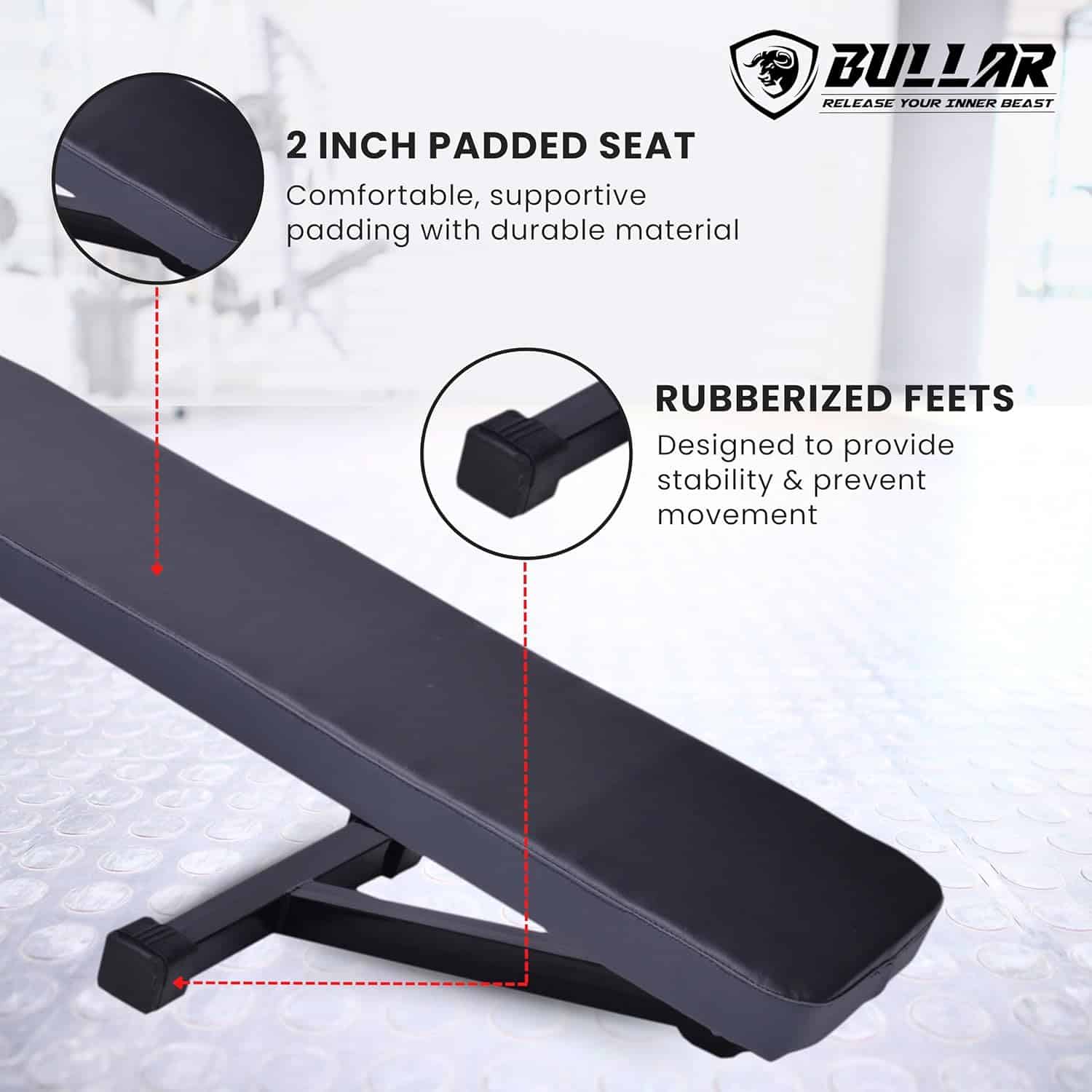 Foldable Bench for Home Gym, Bench Press, Squats