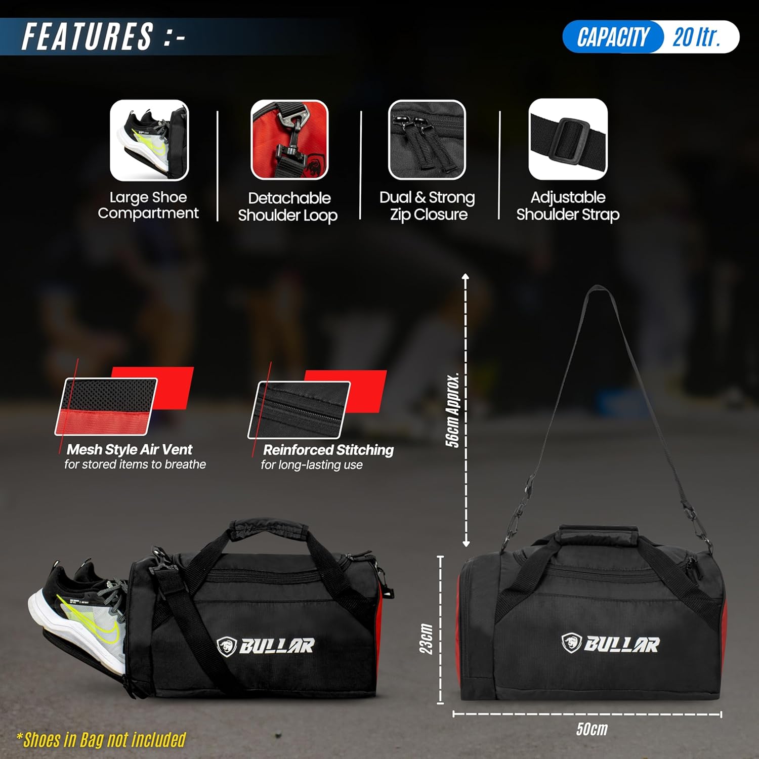 Gym Accessories Set with Duffle Bag, Weight Lifting Belt, Hand Gripper, Jump Rope, Workout Gloves