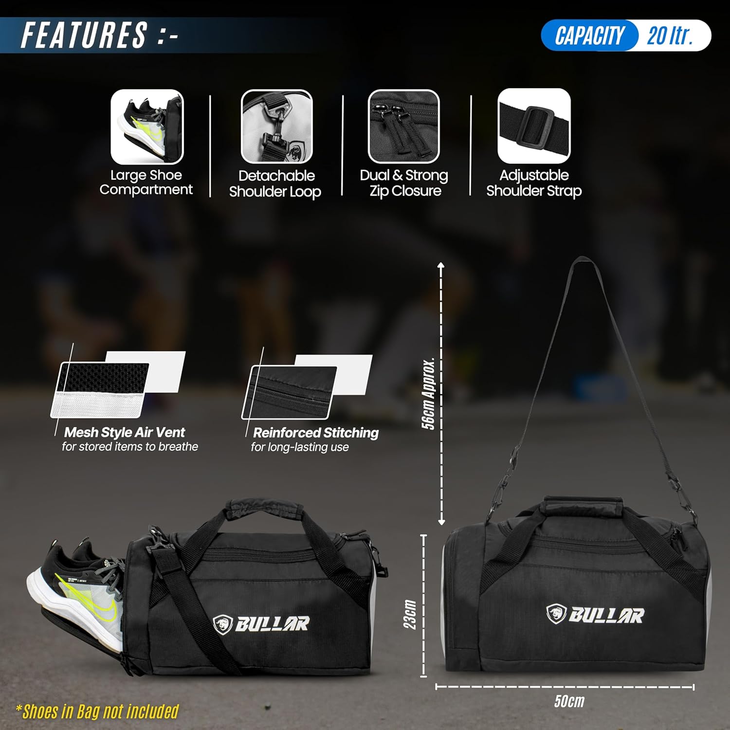 Gym Accessories Set with Duffle Bag, Weight Lifting Belt, Hand Gripper, Jump Rope, Workout Gloves