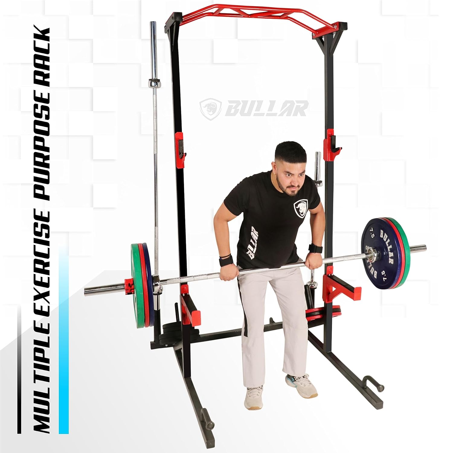 Heavy-Duty Adjustable Power Squat Rack Pro for Home Gym Workout