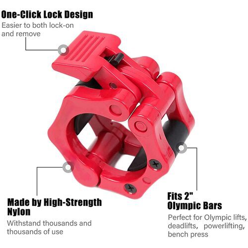 Olympic Barbell Rod Clamps Lock