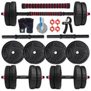 Premium PVC 2.0 Adjustable Dumbbells Set with Accessories & Connector Rod for Daily Workout