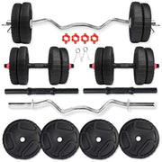 Premium PVC 2.0 Adjustable Home Gym Set Combo with 3 Ft. Curl Rod