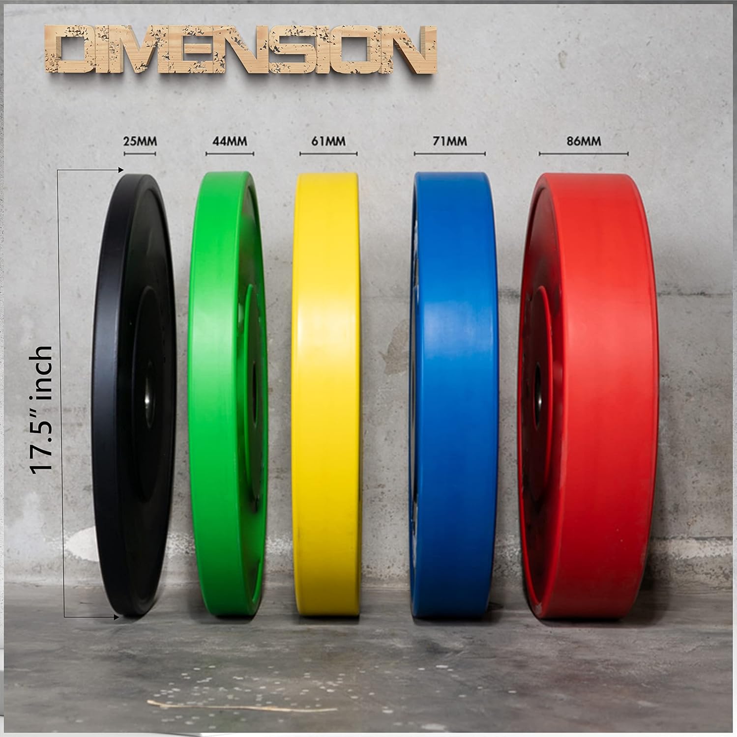 Colored Bumper Plates Home Gym Set with Olympic Barbell
