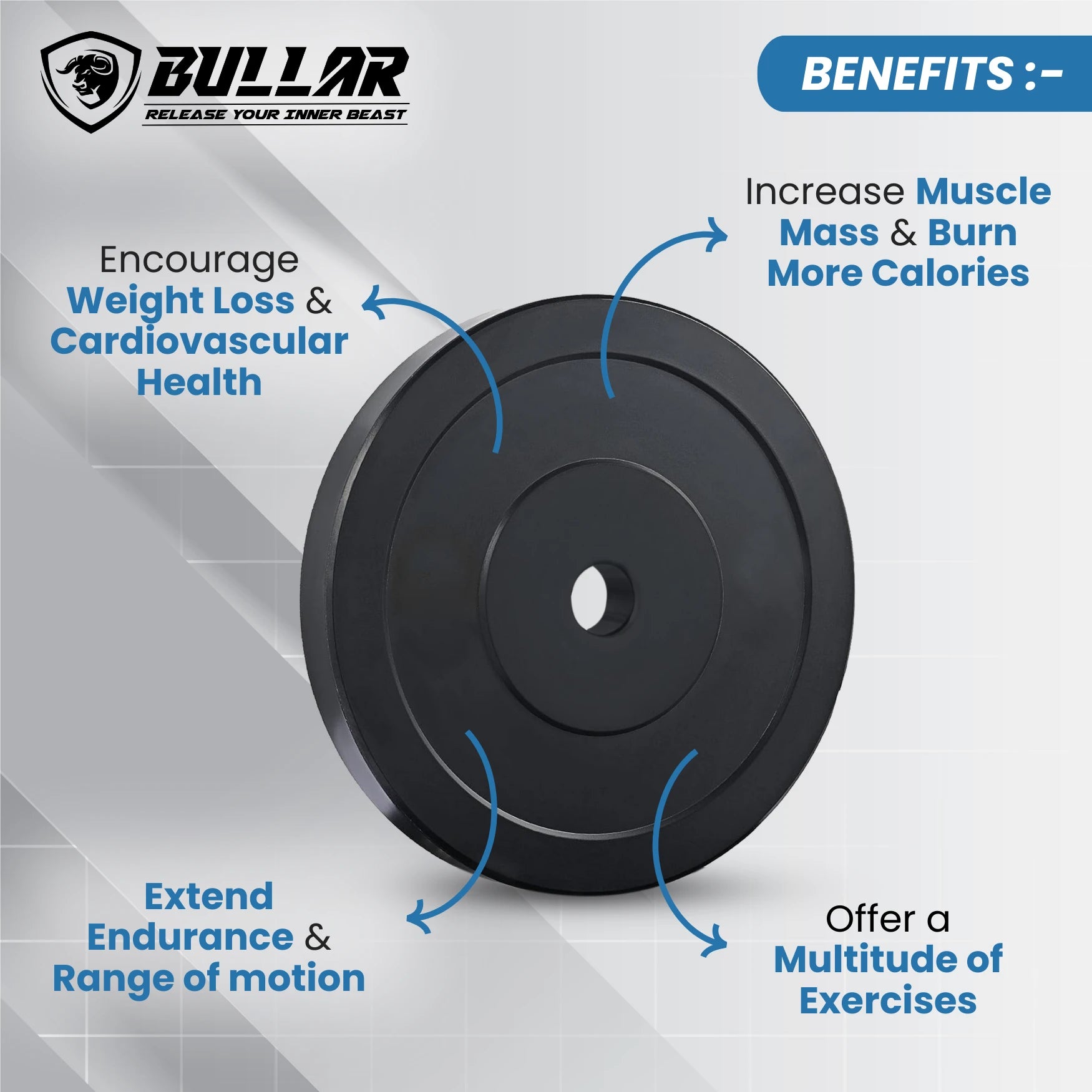 Standard Rubber Weight Plates for Home Gym