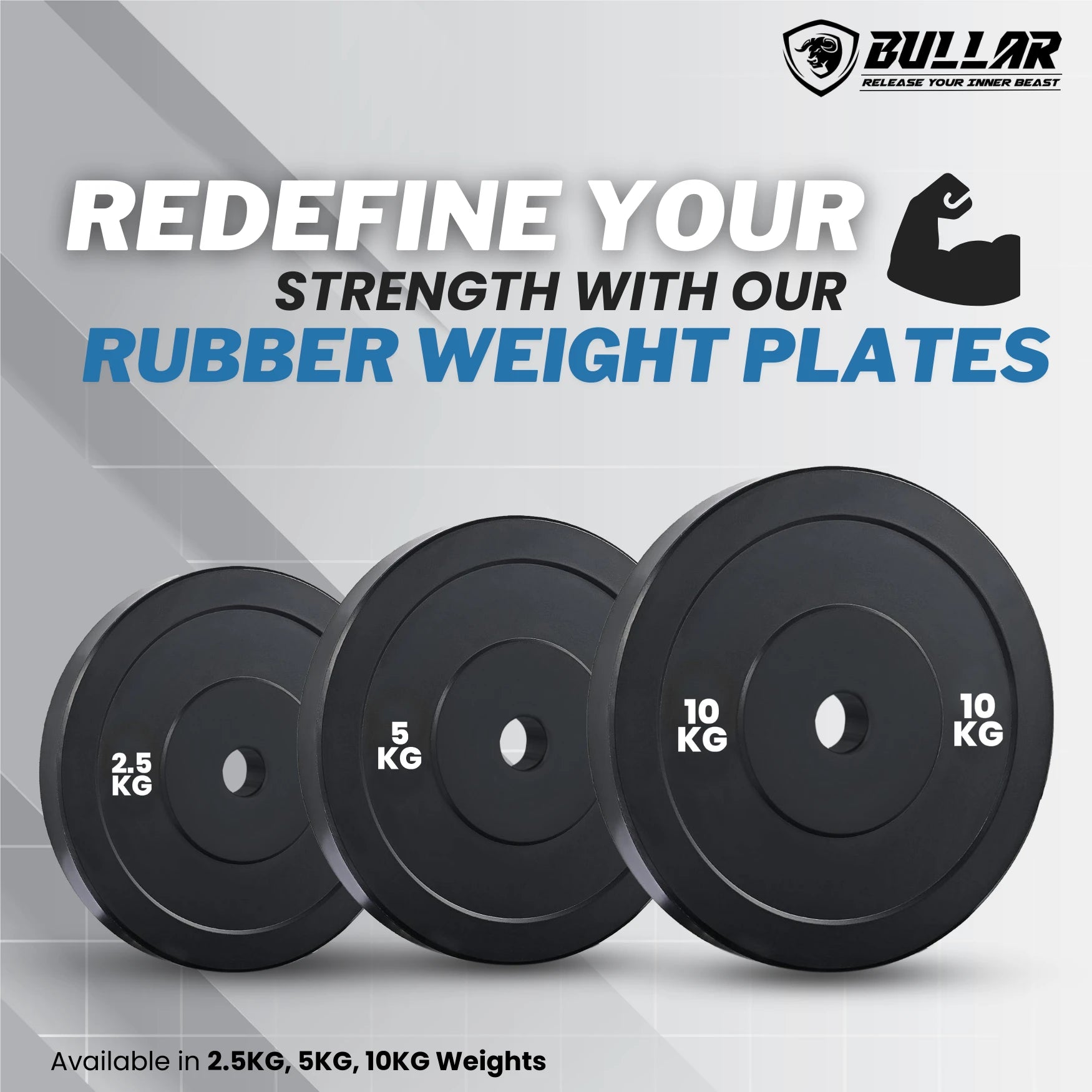 Standard Rubber Weight Plates for Home Gym