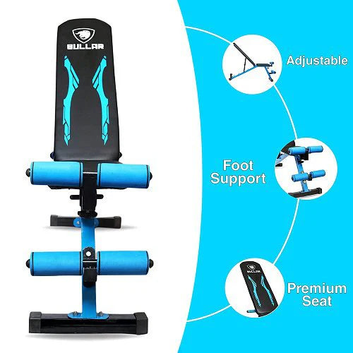 Steel Home Gym Set with Multipurpose Bench Combo with Solid Dumbbell Rods