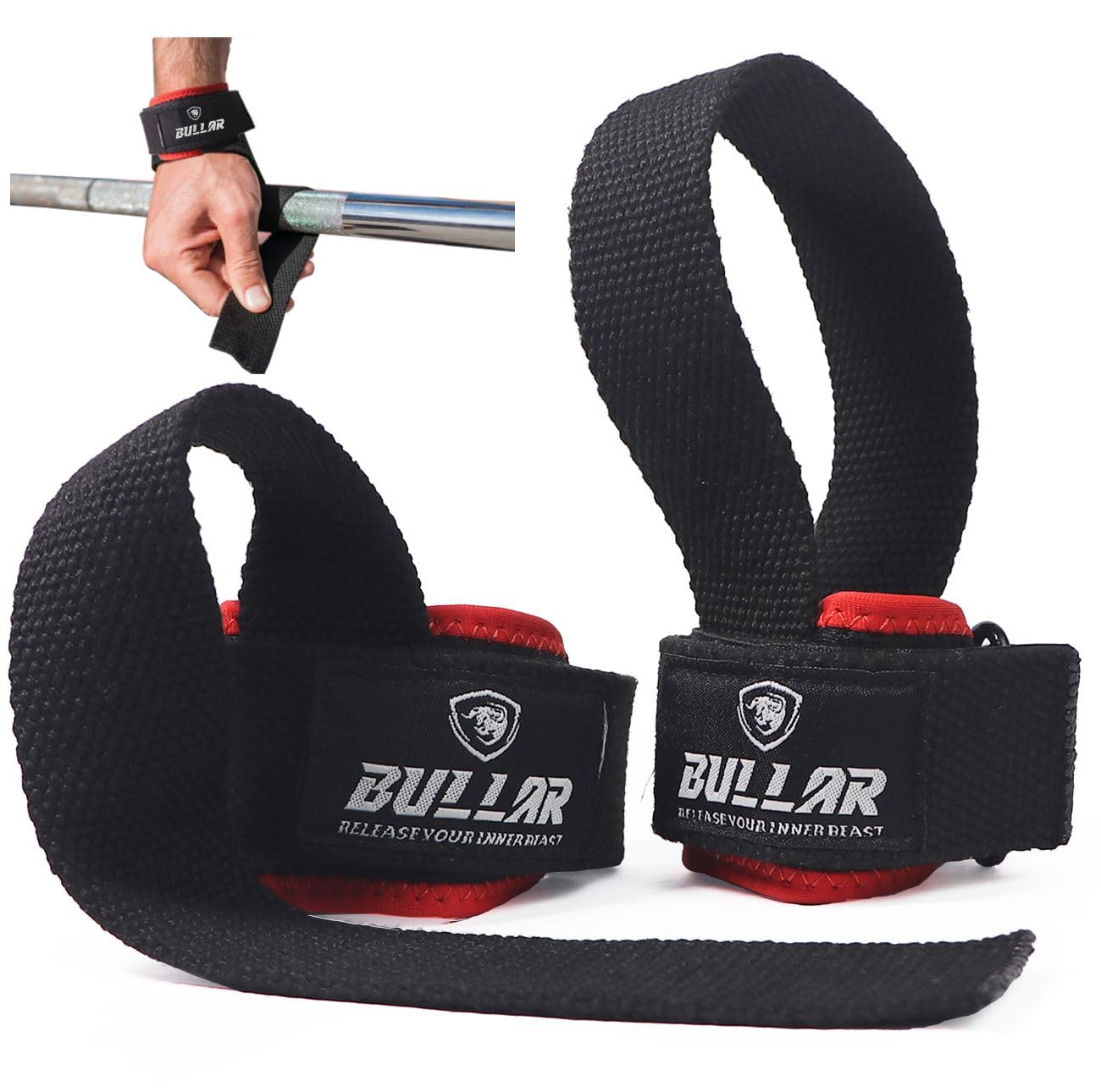 Weight Lifting Straps with Wrist Support for Powerlifting, Strength Training