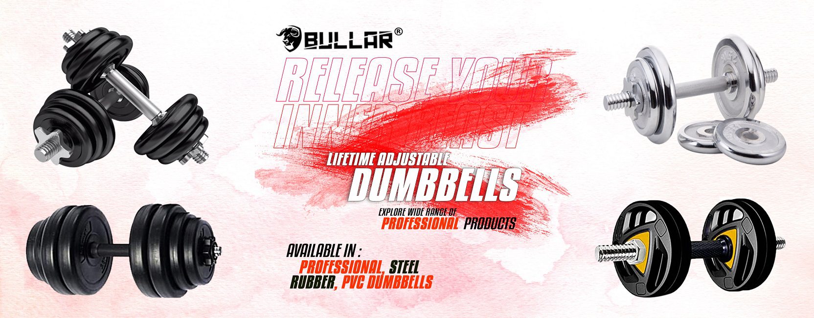 Adjustable Dumbbells Set - Bullar Fitness India
